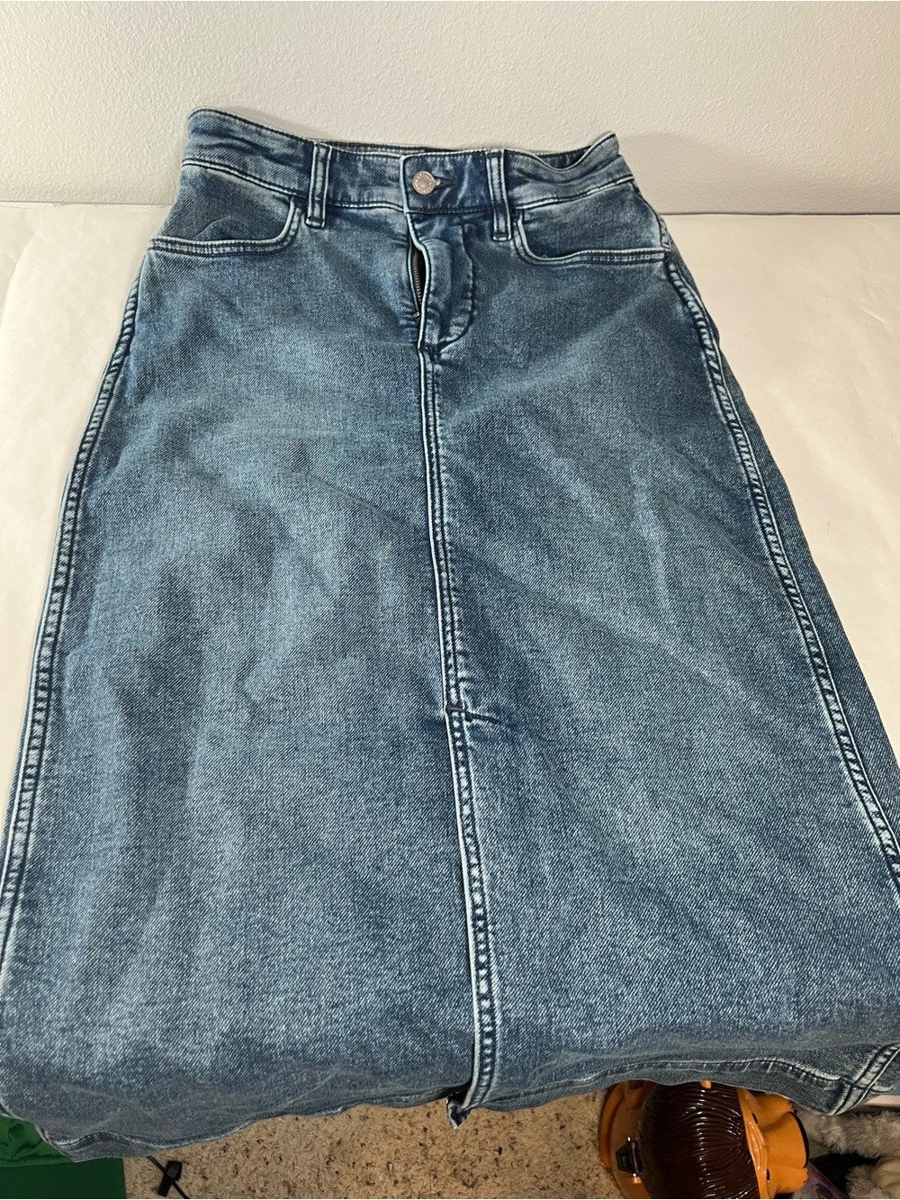 Faherty Women’s High-Rise Blue Denim Skirt 2